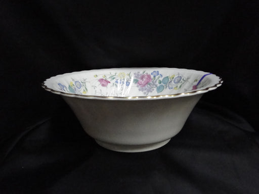 Syracuse Lilac Rose, Multicolored Floral Rim: Round Serving Bowl,  8 3/4", As Is