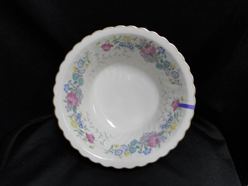 Syracuse Lilac Rose, Multicolored Floral Rim: Round Serving Bowl,  8 3/4", As Is