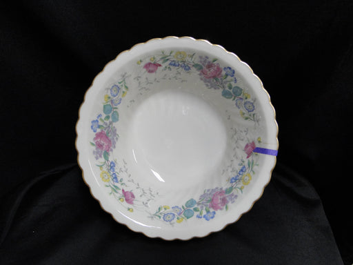 Syracuse Lilac Rose, Multicolored Floral Rim: Round Serving Bowl,  8 3/4", As Is