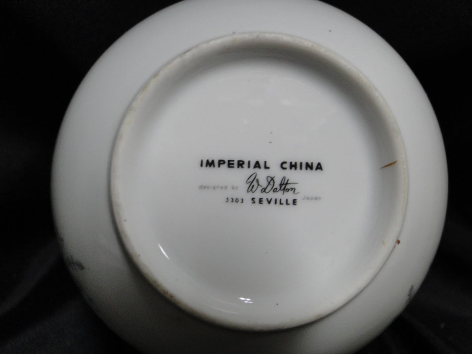 Imperial Seville, Blue Roses, Gray Scrolls, Gold Trim: Sugar Bowl & Lid, 4",