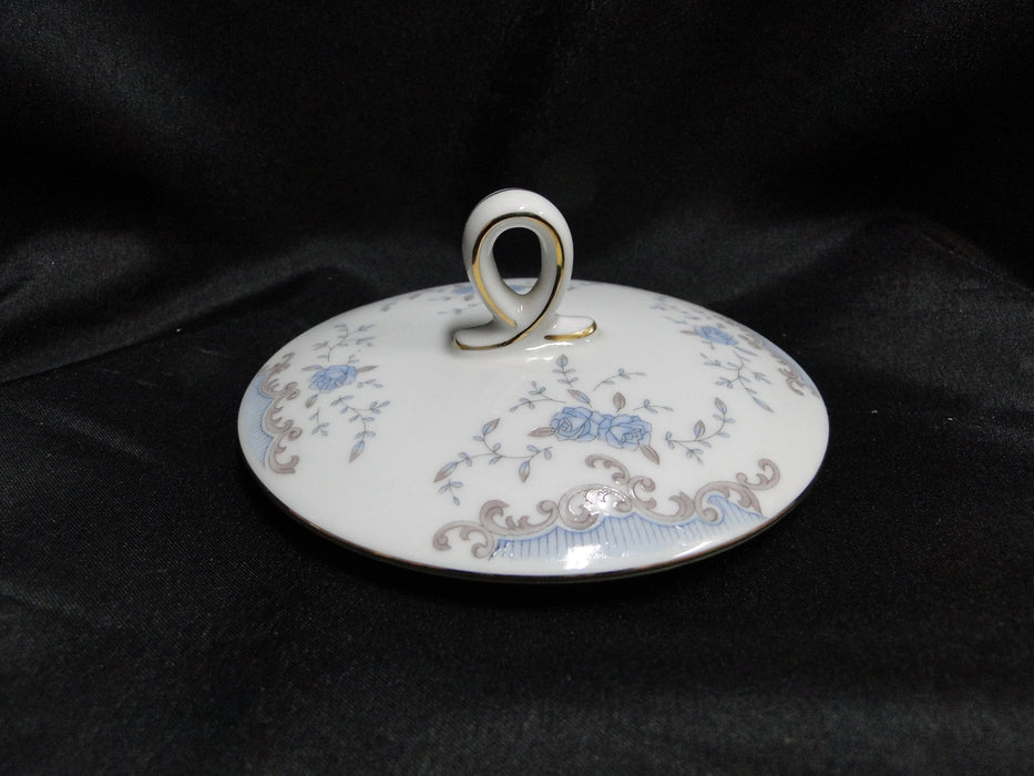 Imperial Seville, Blue Roses, Gray Scrolls, Gold Trim: Sugar Bowl & Lid, 4",