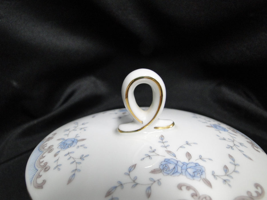 Imperial Seville, Blue Roses, Gray Scrolls, Gold Trim: Sugar Bowl & Lid, 4",