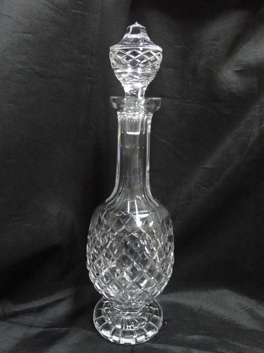 Waterford Crystal Powerscourt: Decanter & Chipped Stopper, 15" Tall, As Is