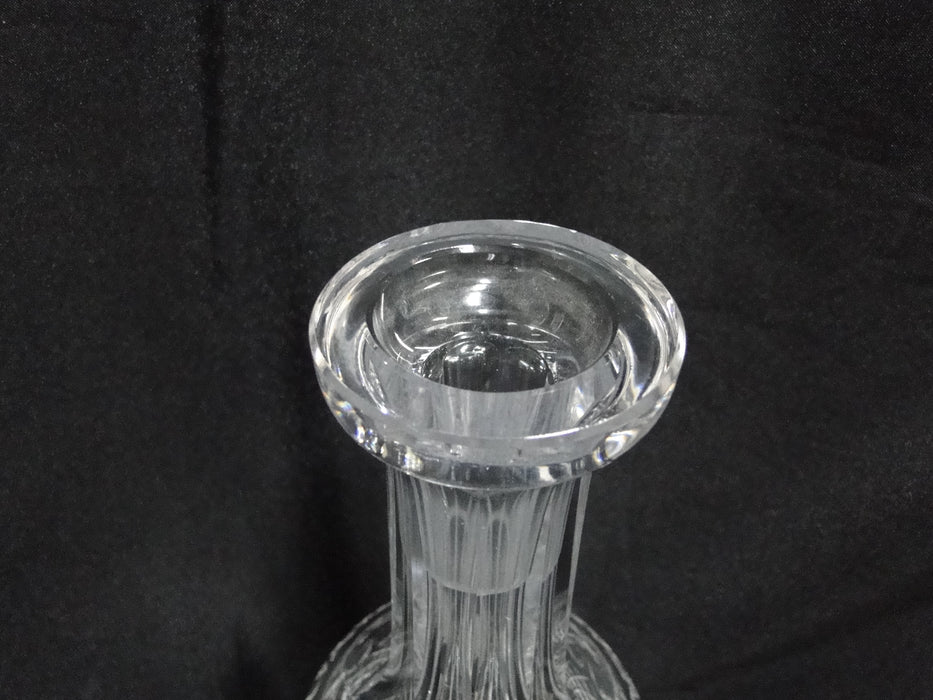 Waterford Crystal Powerscourt: Decanter & Chipped Stopper, 15" Tall, As Is