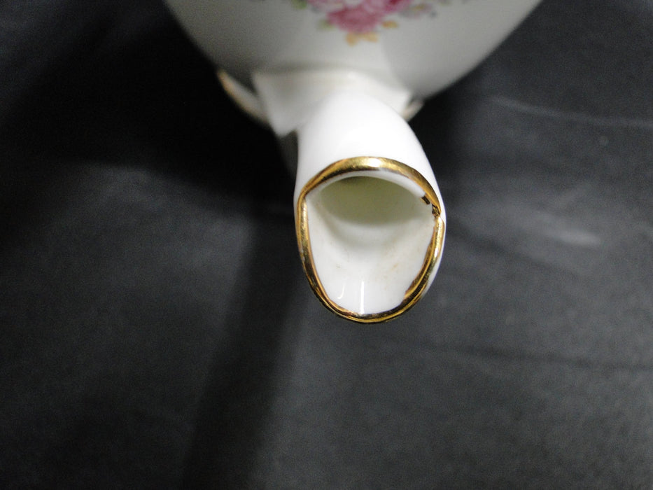 Noritake N2901, Royal Crockery, Pink Roses: Teapot & Lid, 6 1/2" Tall