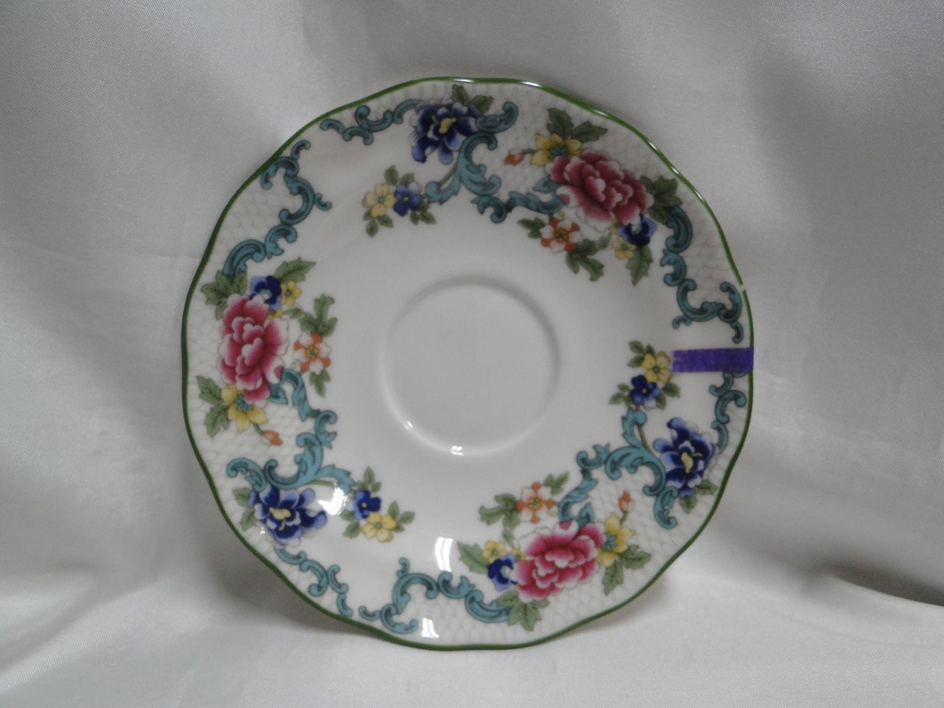 Royal Doulton Floradora Green, Florals, Green Trim: 5 3/4" Saucer Only, As Is