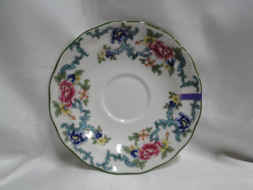 Royal Doulton Floradora Green, Florals, Green Trim: 5 3/4" Saucer Only, As Is