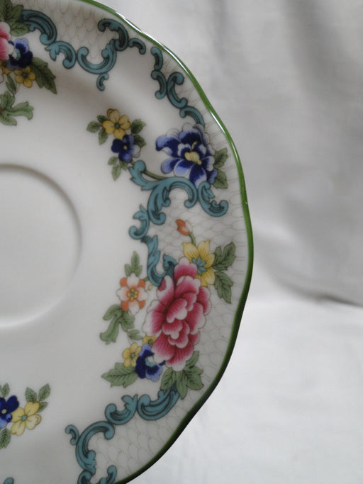 Royal Doulton Floradora Green, Florals, Green Trim: 5 3/4" Saucer Only, As Is