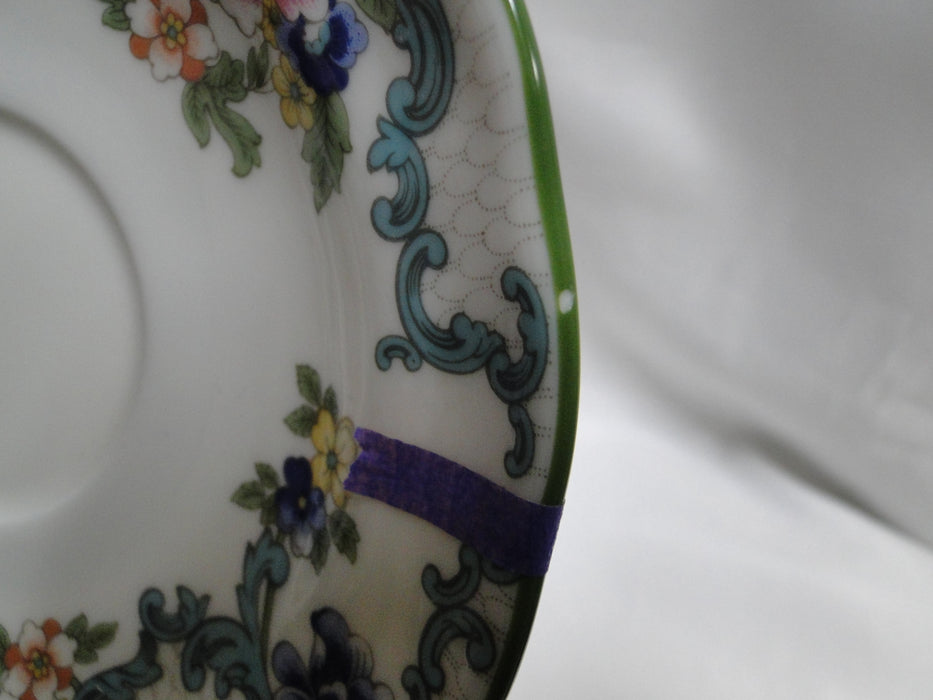 Royal Doulton Floradora Green, Florals, Green Trim: 5 3/4" Saucer Only, As Is