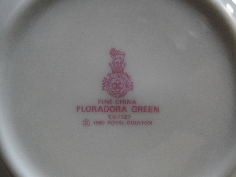 Royal Doulton Floradora Green, Florals, Green Trim: 5 3/4" Saucer Only, As Is