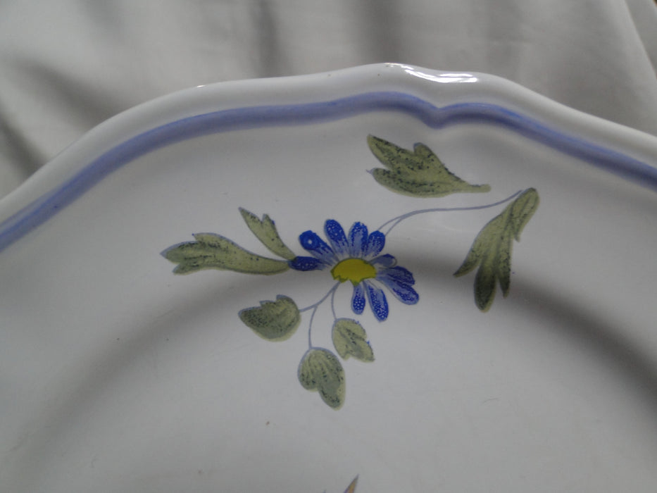 Longchamp Perouges, Light Blue w/ Bird & Flowers: Salad Plate, 7 1/2", Crazing