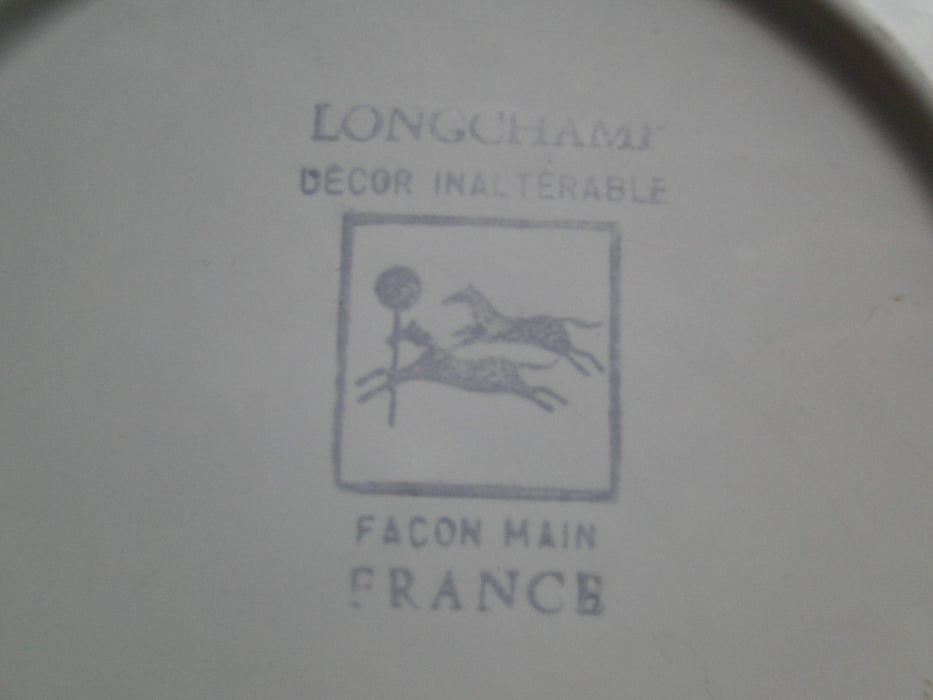 Longchamp Perouges, Light Blue w/ Bird & Flowers: Salad Plate, 7 1/2", Crazing