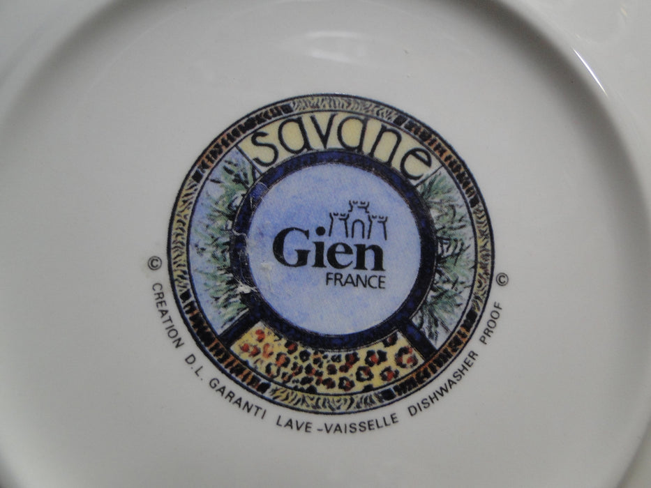 Faiencerie de Gien Savane, Wild Animals: Breakfast Cup & Saucer Set, 2 3/4"