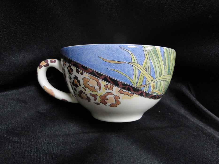 Faiencerie de Gien Savane, Wild Animals: Breakfast Cup & Saucer Set, 2 3/4"