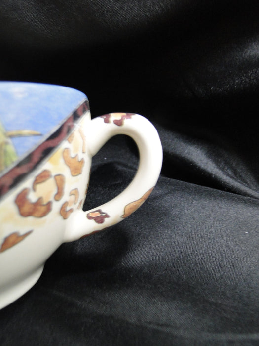 Faiencerie de Gien Savane, Wild Animals: Breakfast Cup & Saucer Set, 2 3/4"