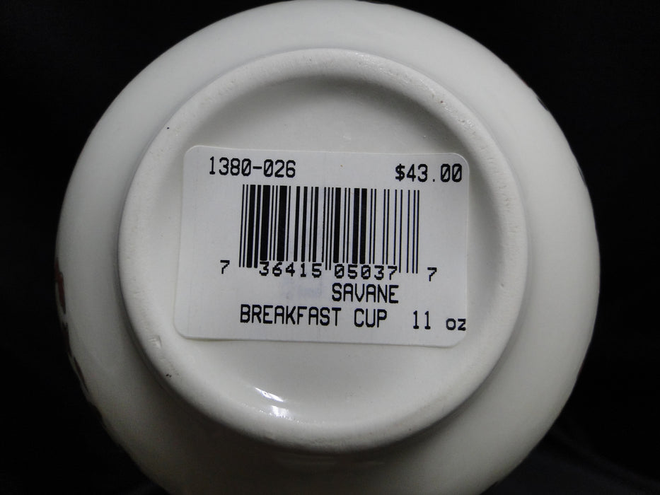 Faiencerie de Gien Savane, Wild Animals: Breakfast Cup & Saucer Set, 2 3/4"
