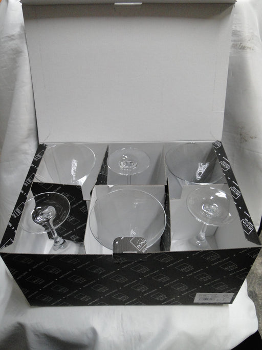 Rona Artist, Clear & Smooth, Lead-Free:  Set of 6 NEW Martini Glasses, 7 1/2"