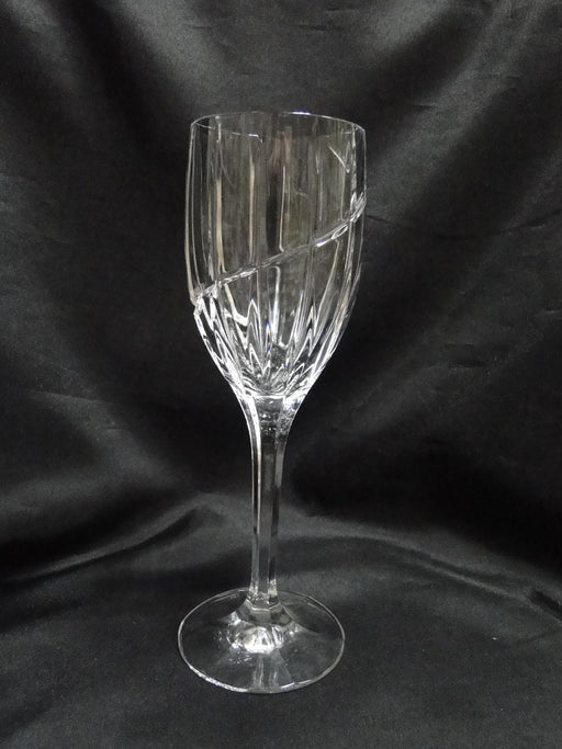 Mikasa Uptown, Vertical & Swirl Cuts: Water or Wine Goblet (s), 9" Tall