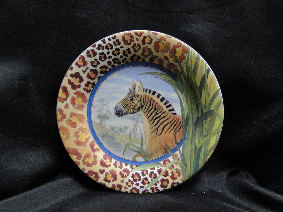 Faiencerie de Gien Savane, Wild Animals: Bread / Canape Plate (s), 6 1/2"