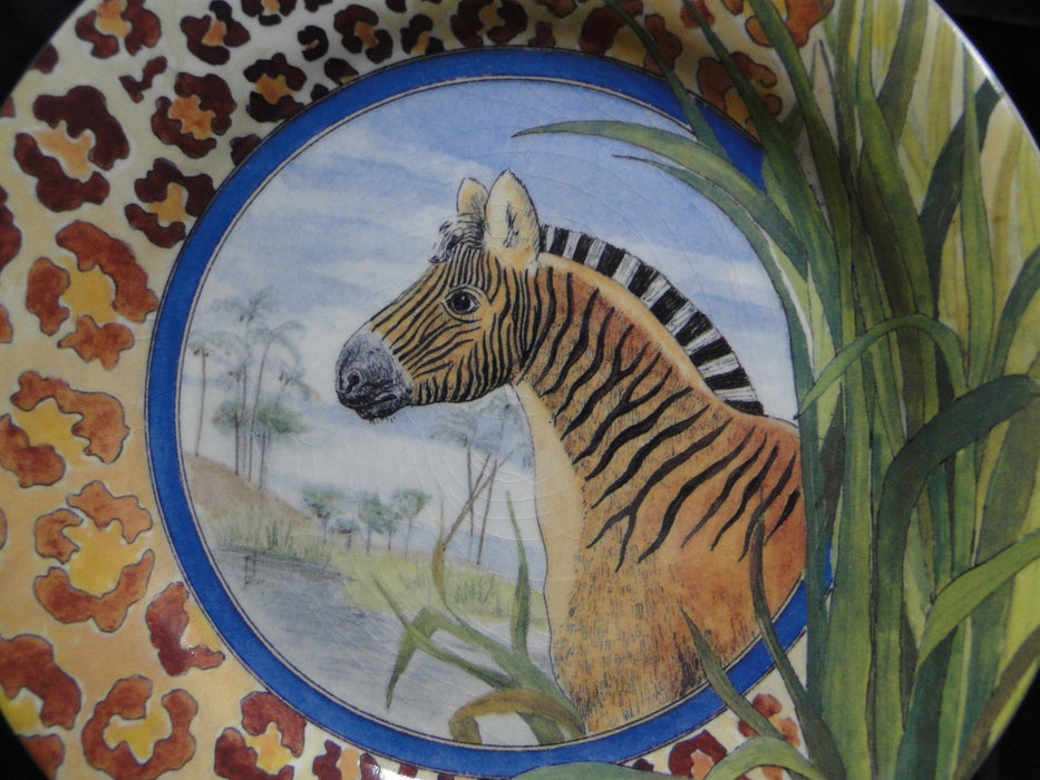 Faiencerie de Gien Savane, Wild Animals: Bread / Canape Plate (s), 6 1/2"