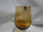 Sasaki Coronation Amber, Clear Twisted Stem: Iced Tea, 6 1/8" Tall, As Is
