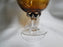 Sasaki Coronation Amber, Clear Twisted Stem: Iced Tea, 6 1/8" Tall, As Is