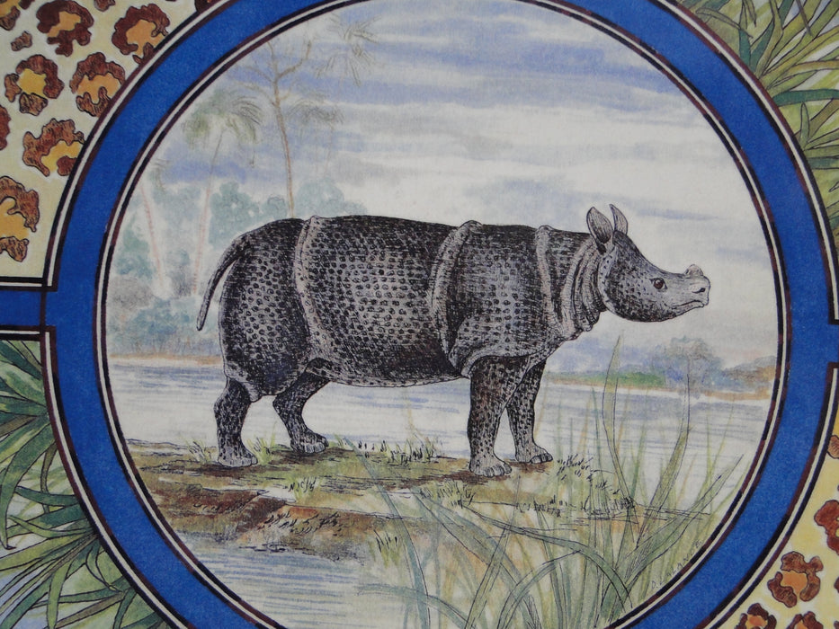 Faiencerie de Gien Savane, Wild Animals: Round Platter / Chop Plate, 12"