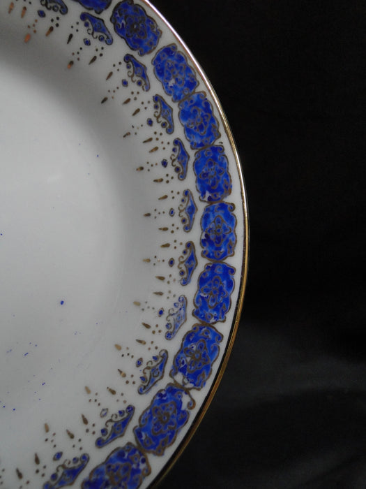 Custom Porcelain Royal Blue on White w/ Gold: Cereal Bowl (s), 6"  x 1 1/8" Tall