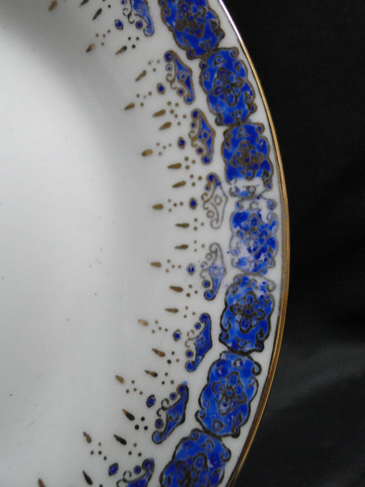 Custom Porcelain Royal Blue on White w/ Gold: Cereal Bowl (s), 6"  x 1 1/8" Tall