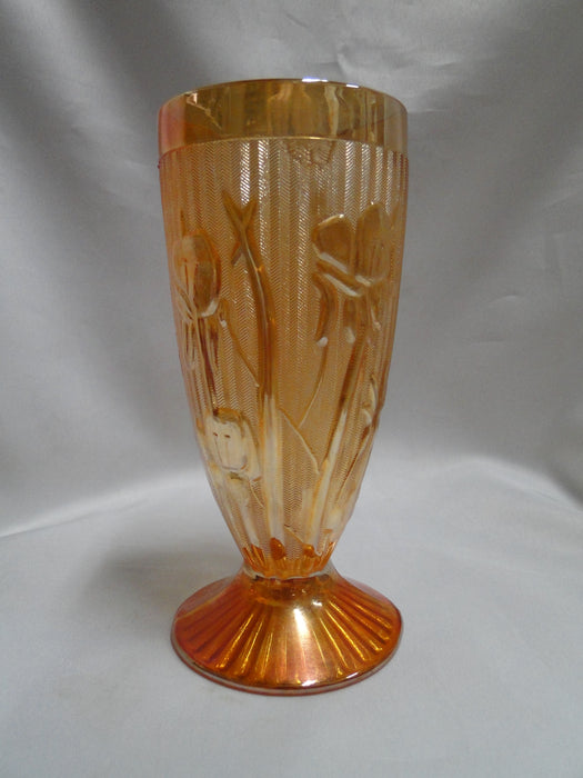 Jeannette Glass Iris Iridescent: Footed Tumbler, 6 1/8" Tall, 8 oz