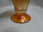 Jeannette Glass Crackle Marigold: Footed Tumbler, 4 3/4" Tall, 6 oz