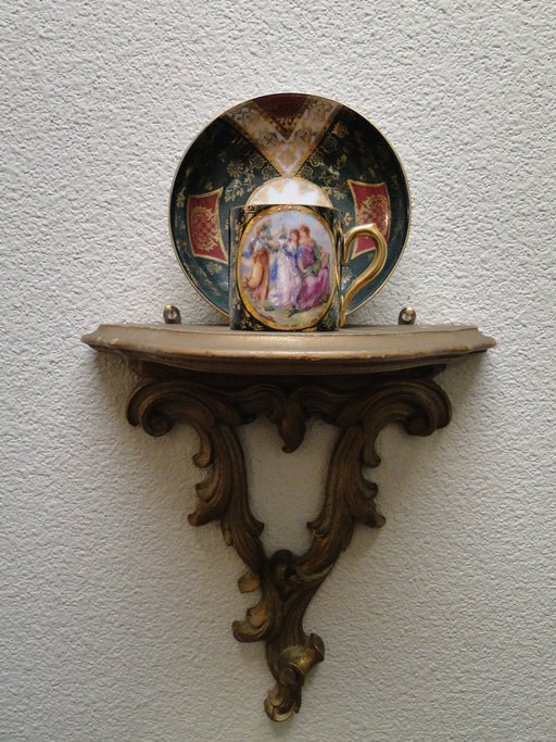 Wooden Decorative Display Shelf for One Item: 9" L x 4 1/2" D x 9 1/2" T