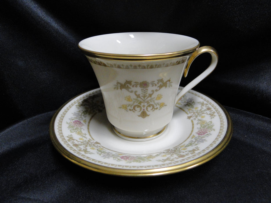 Lenox Castle Garden, Floral, Gold Trim: Cup & Saucer Set (s), 3" Tall