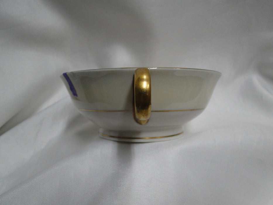 Haviland (New York) Lauria, Cobalt w/Gold Laurel: Cream Soup Bowl Only, As Is