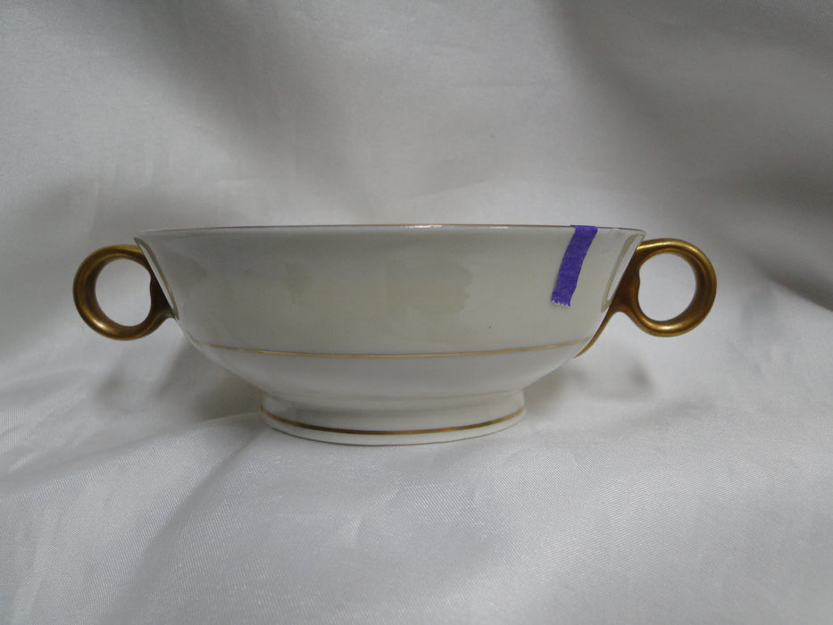 Haviland (New York) Lauria, Cobalt w/Gold Laurel: Cream Soup Bowl Only, As Is