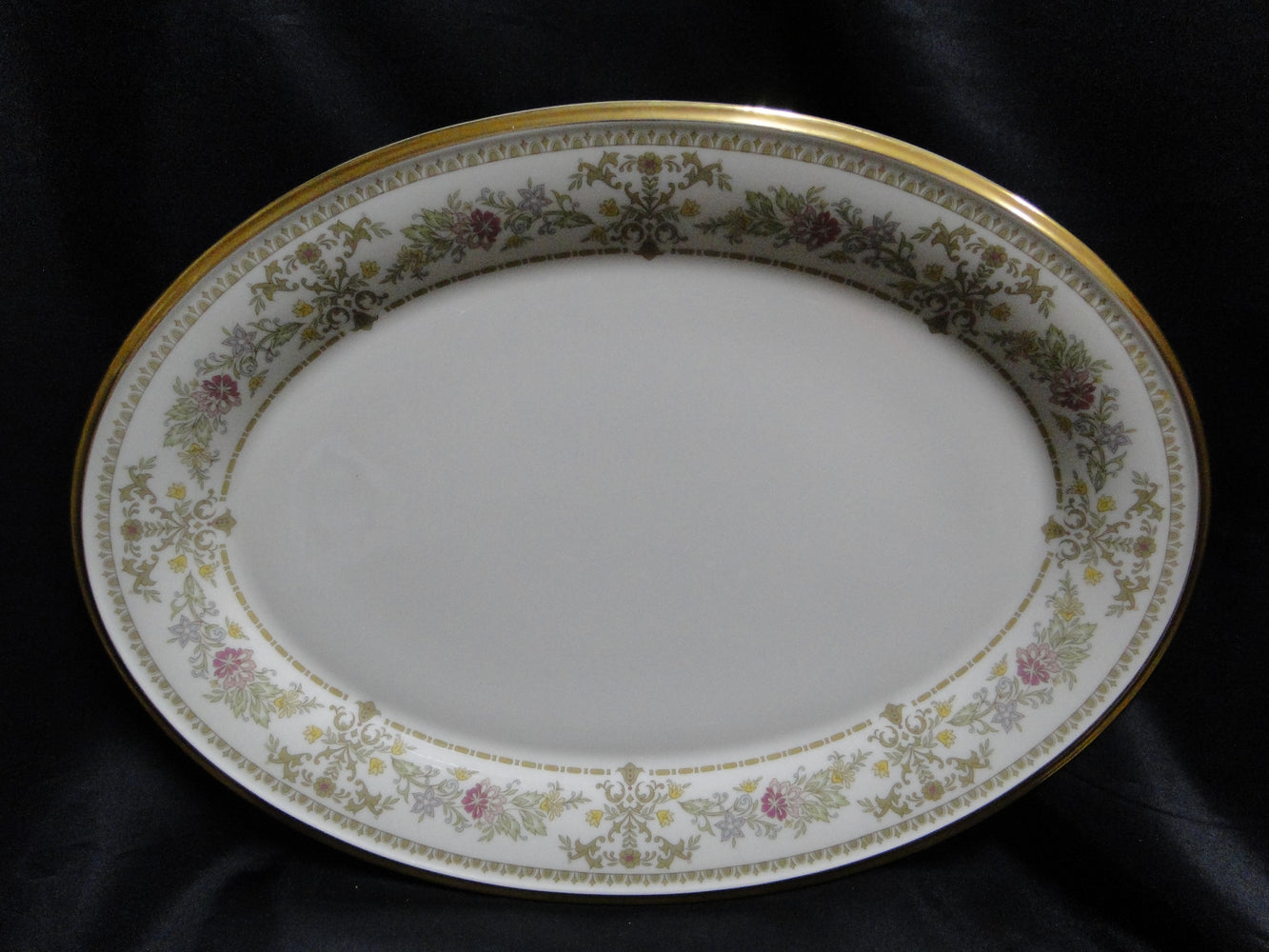Lenox Castle Garden, Floral, Gold Trim: Oval Serving Platter (s), 16 1/2"