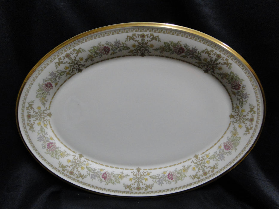 Lenox Castle Garden, Floral, Gold Trim: Oval Serving Platter (s), 16 1/2"