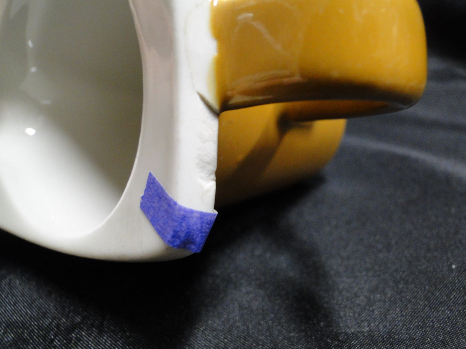 Hall Mustard & White: Creamer, 3 1/2" Tall, As Is
