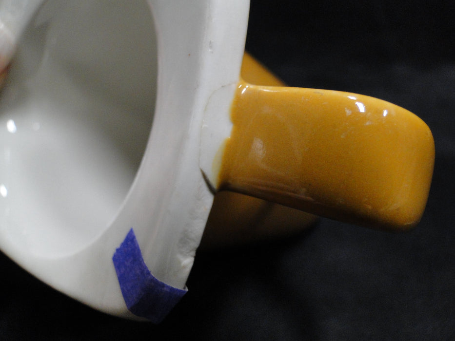 Hall Mustard & White: Creamer, 3 1/2" Tall, As Is