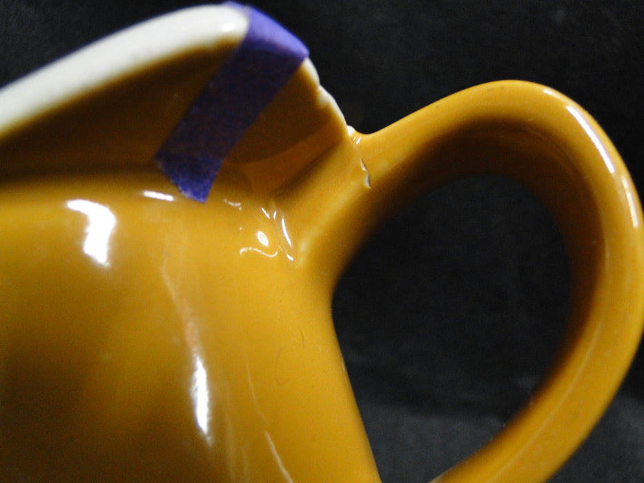 Hall Mustard & White: Creamer, 3 1/2" Tall, As Is
