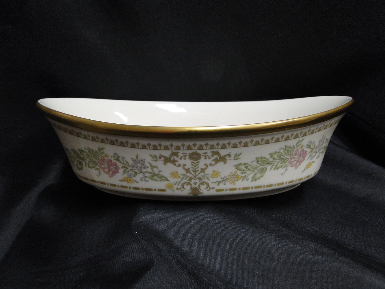Lenox Castle Garden, Floral, Gold Trim: Oval Serving Bowl (s), 10"