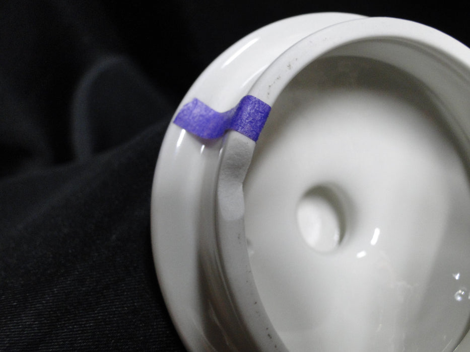 Steelite Craft, England: White 3 1/4" Lid Only for Teapot Club, As Is