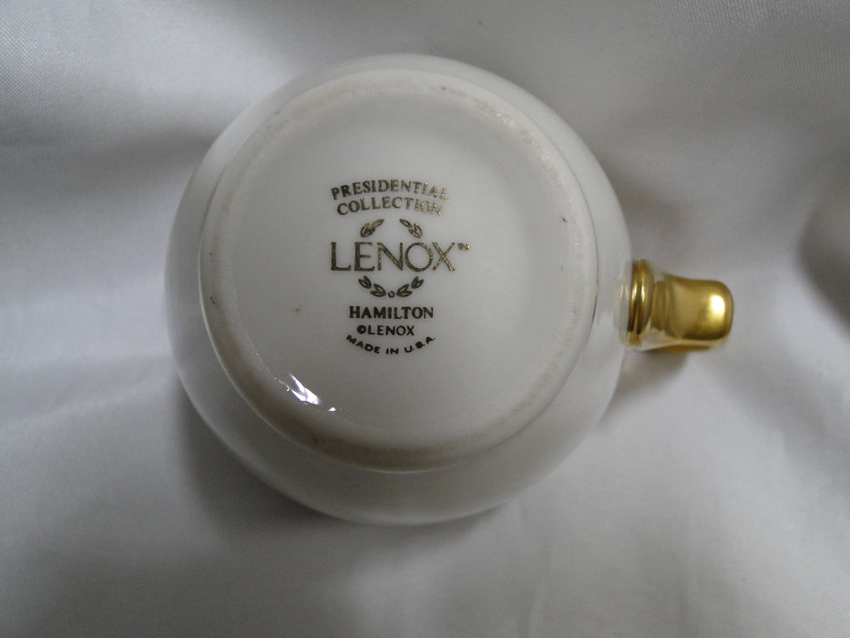 Lenox Hamilton, Twisted Gold on Blue: Creamer / Cream Pitcher, 3 1/8" Tall