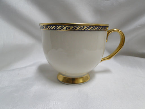 Lenox Hamilton, Twisted Gold on Blue: Cup & Saucer Set (s), 2 7/8" Tall