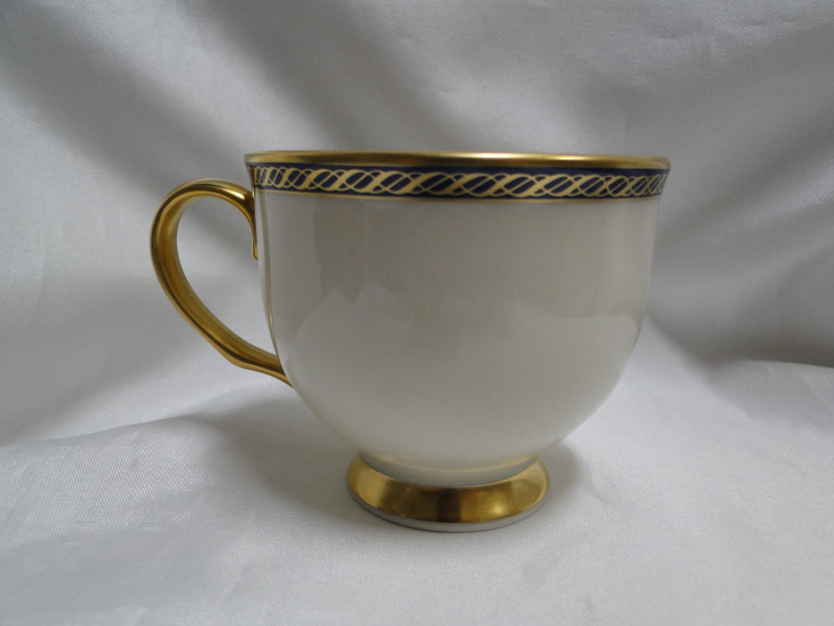 Lenox Hamilton, Twisted Gold on Blue: Cup & Saucer Set (s), 2 7/8" Tall