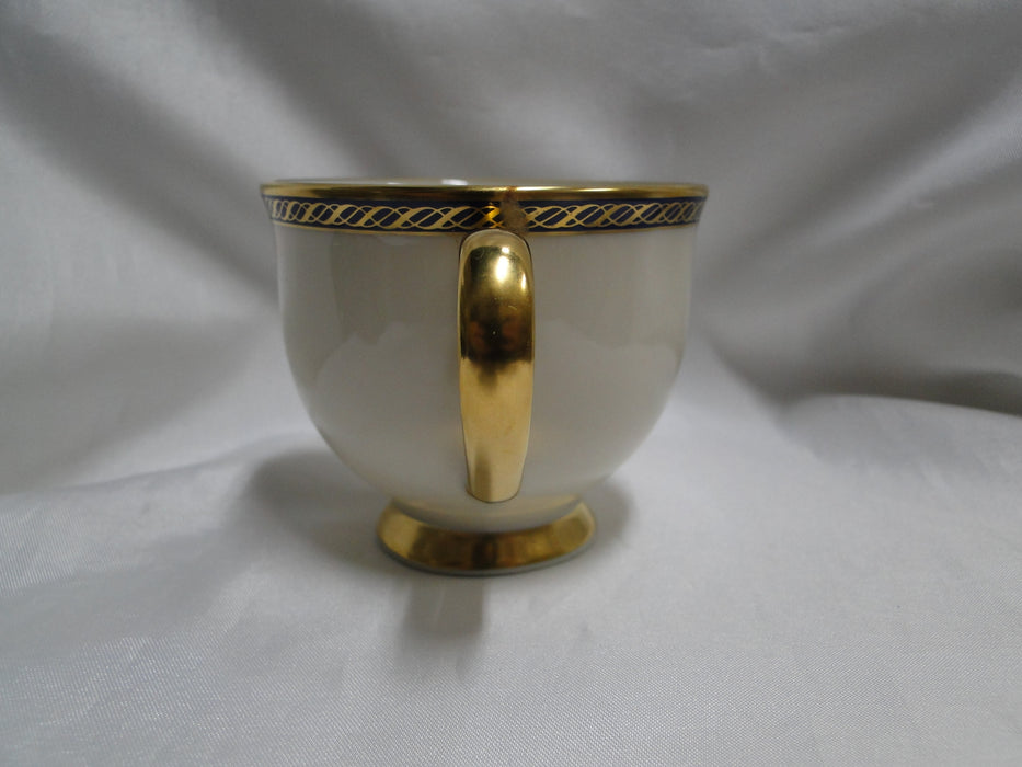 Lenox Hamilton, Twisted Gold on Blue: Cup & Saucer Set (s), 2 7/8" Tall