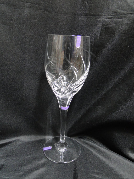 Mikasa Olympus, Swirl Cuts: Water or Wine Goblet, 9" Tall, As Is