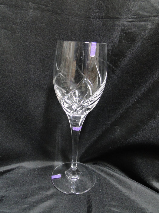 Mikasa Olympus, Swirl Cuts: Water or Wine Goblet, 9" Tall, As Is
