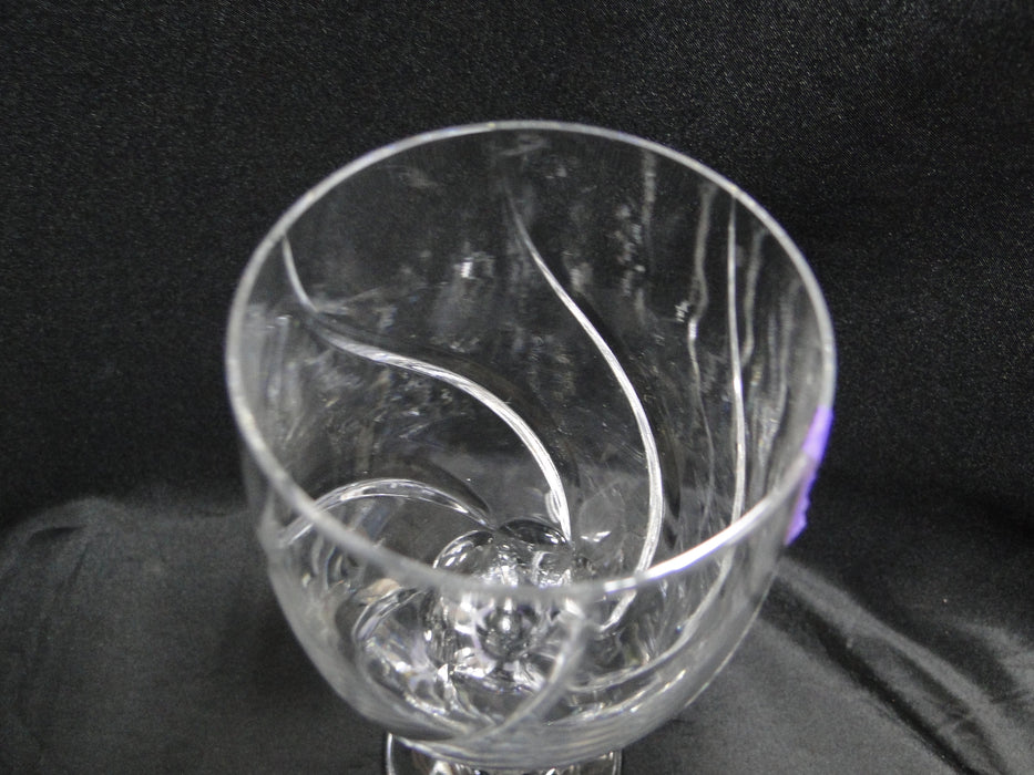 Mikasa Olympus, Swirl Cuts: Water or Wine Goblet, 9" Tall, As Is