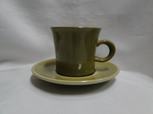 Franciscan Pebble Beach, Green, Yellow: Cup & Saucer Set, 3 1/8", As Is